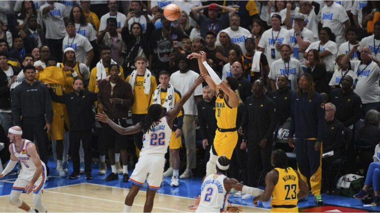 NBA: Indiana le ganó a Oklahoma en un final para el infarto y se puso 1-0 en Las Finales