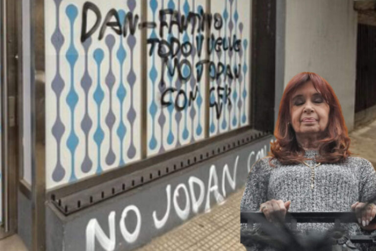 Kirchneristas furiosos vandalizaron Neura, el medio de Fantino, con fuertes amenazas