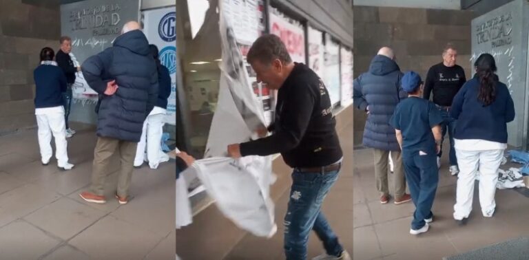 Escándalo con Fraomeni en la Trinidad: rompió carteles y patoteó a una empleada