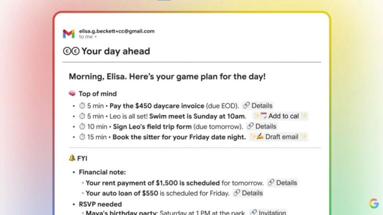 Google pone a prueba un asistente personal IA para mejorar la productividad: qué es CC y cómo funciona