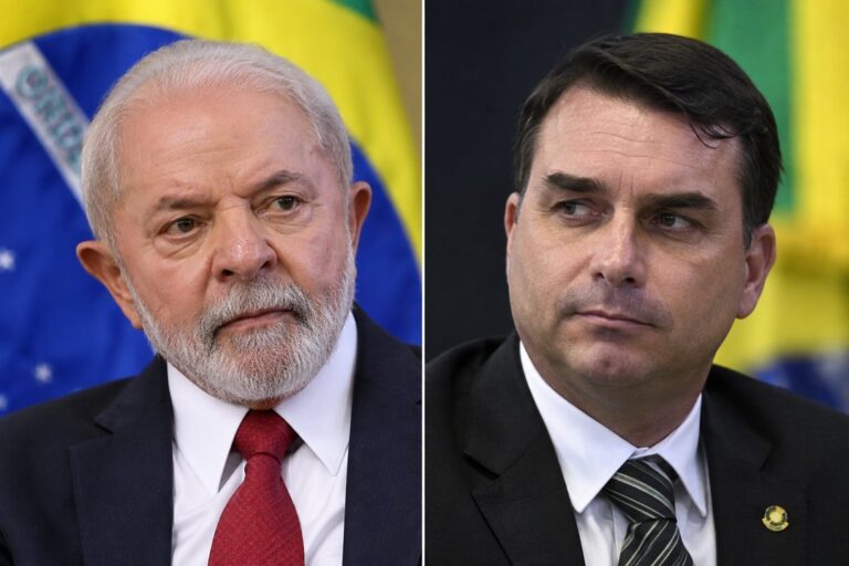 Flávio Bolsonaro y Luiz Inácio Lula da Silva, candidatos en las elecciones presidenciales de Brasil